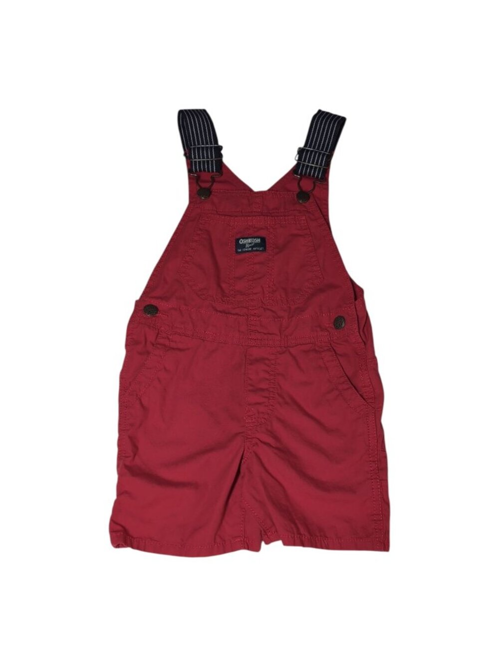 Oshkosh Bgosh Toddler Red Cotton Overalls Bibs Size 3T